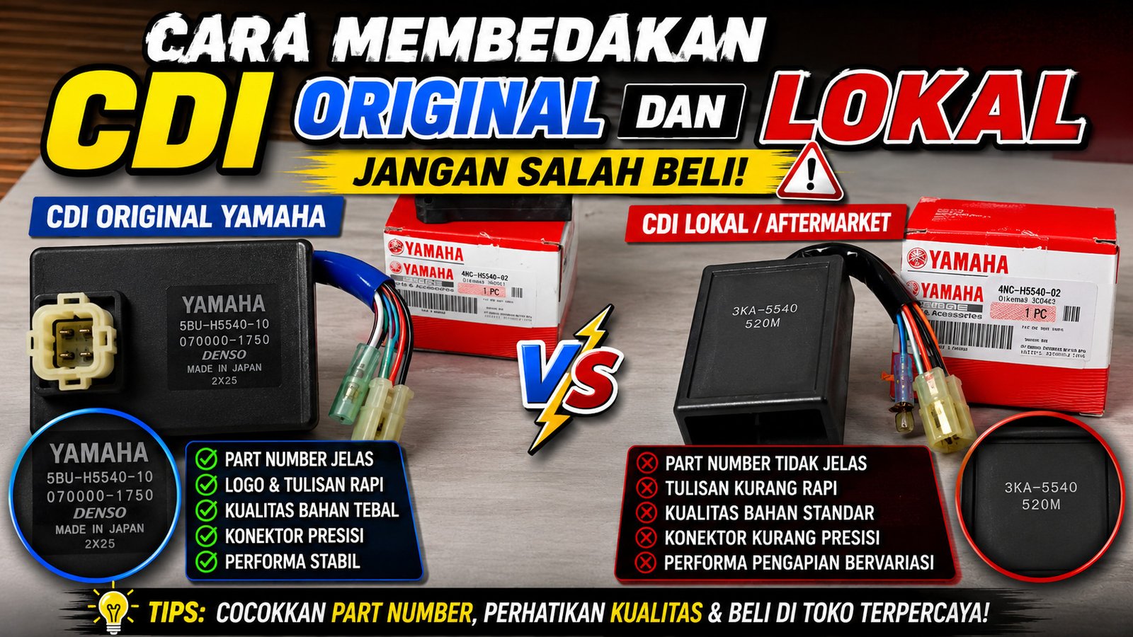 Cara Membedakan CDI Original dan Lokal Agar Tidak Salah Pilih
