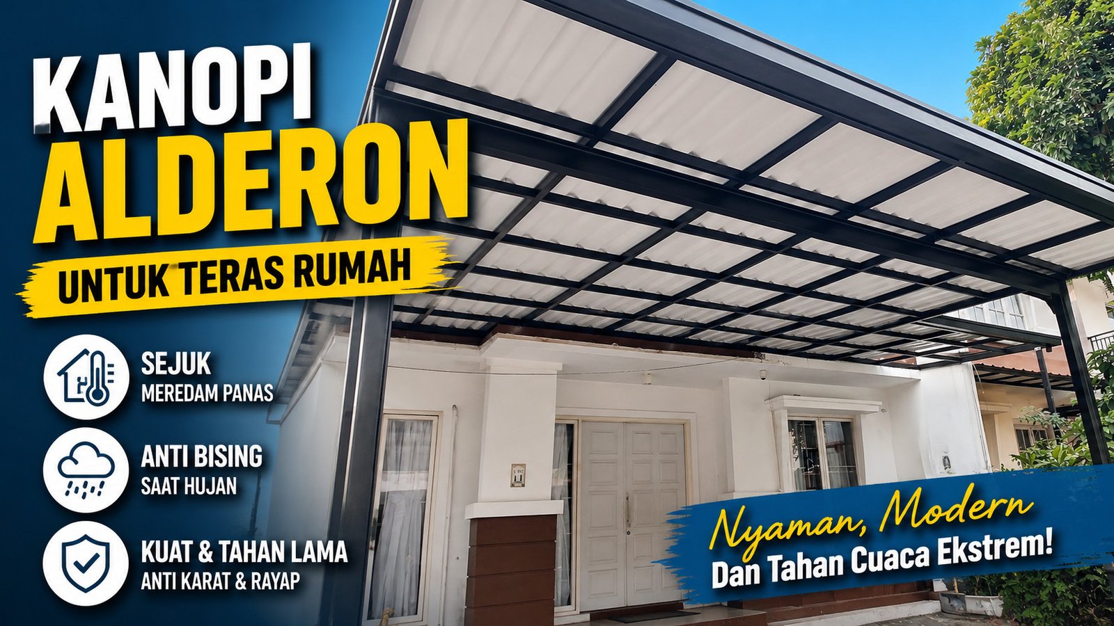 Kanopi Alderon Untuk Teras Rumah Minimalis